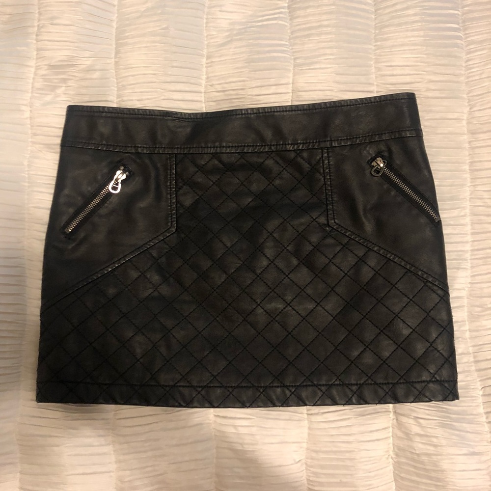 BCBG Leather Mini Skirt